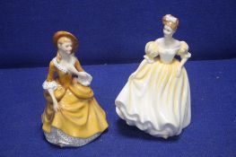 TWO ROYAL DOULTON FIGURINES NATALIE AND SANDRA