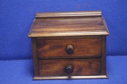 AN ANTIQUE MAHOGANY 2 DRAWER CHEST