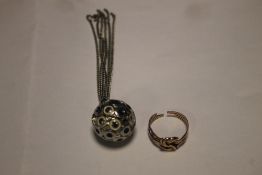 A 9CT GOLD RING A/F ETC