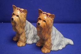 A PAIR OF BESWICK YORKSHIRE TERRIERS