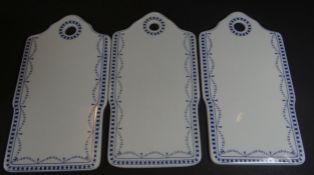 3x Frühstücksbrettchen, Zwiebelmuster, 24x14 cm