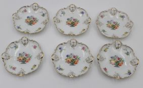 6x kl. Schälchen, Rosenthal, Moliere, Dekor Nora, je D-10cm.