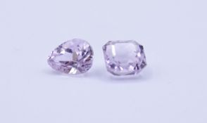2 Kunzite zus. 4,2ct.,