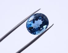 Blautopas? 6,50ct., 11,9x10,0x6,7mm