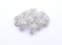 835er Silber Brosche, 43x34mm, 5,7g.