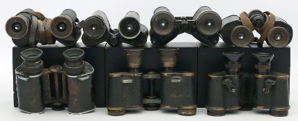 Konvolut von 7 Vintage-Ferngläsern.