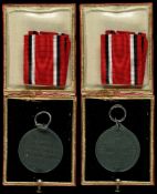 Preußen, Rote Kreuz Medaille 3. Klasse (1916-1917), Zink, mit Band im Etui, OEK 1872/1, Öse und Band