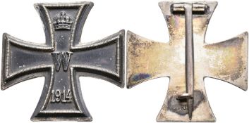 Preußen, Eisernes Kreuz 1914, 1. Klasse, flache Form, OEK 1908, Zustand 2-3.