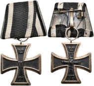 Preußen, Eisernes Kreuz 1914, 2. Klasse, OEK 1909, an Einzelschnalle, Zustand 2.
