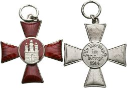 Hamburg, Hanseatenkreuz (1915-1918), emailliert, OEK 688, Zustand 2.
