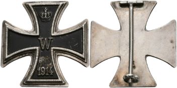 Preußen, Eisernes Kreuz 1914 1. Klasse, Reduktion \Prinzengröße\, flach, magnetisch, rückseitig mit