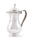 A LATE VICTORIAN SILVER BALUSTER COFFEE JUG, JAMES PARKES