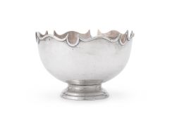 A SILVER ROSE BOWL, THOMAS BRADBURY & SONS LTD