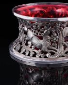 AN IRISH SILVER DISH RING IN 18TH CENTURY STYLE, JOHN SMYTH