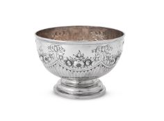 A LATE VICTORIAN SILVER ROSE BOWL, CHARLES STUART HARRIS
