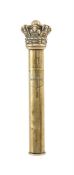 A Victorian brass and ebony tipstaff