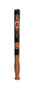 A Victorian painted and turned wood truncheon
