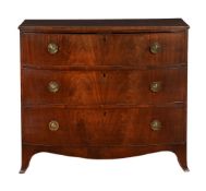 A George III mahogany bowfront chest of drawers