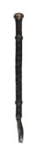 A Victorian leather bound cudgel