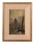 Manner of James McNeill Whistler, A view of the Thames with St. Paul's Cathedral beyond