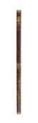 A George III turned and painted wood short stave for the city of Edinburgh