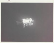 View of the damaged Service Module after the jettison, Apollo 13, 11-17 Apr 1970