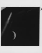 View of crescent Earth during the approach, Apollo 13, 11-17 April 1970