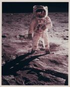 'Visor' portrait of Buzz Aldrin by Neil Armstrong, Apollo 11, 16-24 Jul 1969