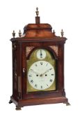 A BRASS MOUNTED MAHOGANY TABLE CLOCK