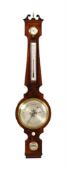 A WILLIAM IV MAHOGANY MERCURY WHEEL BAROMETER