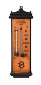 A RARE VICTORIAN EBONISED MITCHEL PATENT BAROMETER OR ‘DIFFERENTIAL BAROMETER’