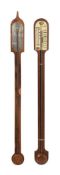 TWO DECORATIVE MERCURY STICK BAROMETERS