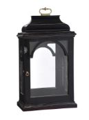 AN UNUSUAL LARGE GEORGE II/III EBONISED OVERSIZE TABLE CLOCK CASE