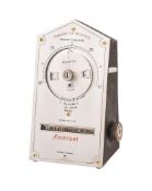 A SILVERED BRASS DESK WEATHER FORECASTING CALCULATOR