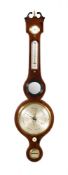 Y A REGENCY MAHOGANY MERCURY WHEEL BAROMETER