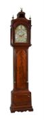 A GEORGE II MAHOGANY EIGHT-DAY LONGCASE CLOCK