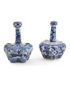TWO CHINESE BLUE AND WHITE 'CROCUS' VASES