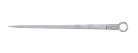 A GEORGE III SILVER MEAT SKEWER, JOHN LAMBE