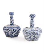 TWO CHINESE BLUE AND WHITE 'CROCUS' VASES
