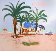 λ Leon Morrocco (Scottish b. 1942), Sunday Lunch under the Palm, Antibes