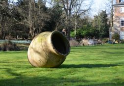 A LARGE TERRACOTTA OLIVE JAR OR 'PITHOS', PROBABLY 19TH CENTURY