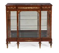 Y A FRENCH KINGWOOD BREAKFRONT VITRINE, LATE 19TH/EARLY 20TH CENTURY