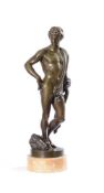 R. LION SAUVAGE (FRENCH 19TH/20TH CENTURY), A BRONZE FIGURE OF APOLLO, EARLY 20TH CENTURY