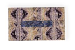 A RARE CONTINENTAL GREEN FLUORSPAR AND LAPIS LAZULI INLAID TABLE TOP, 20TH CENTURY