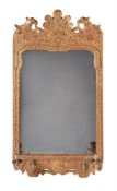 A GEORGE I GILT GESSO GIRANDOLE WALL MIRROR, IN THE MANNER OF JOHN BELCHIER, CIRCA 1720