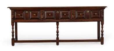 A CHARLES II OAK DRESSER BASE, CIRCA 1680