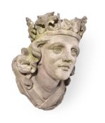 AN ARTIFICIAL STONE WALL BRACKET, IN THE MANNER OF COADE