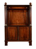 A MAHOGANY SECRETAIRE A ABBATTANT