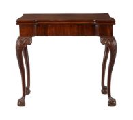 A MAHOGANY CARD TABLE IN GEORGE II IRISH STYLE