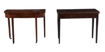 A GEORGE III MAHOGANY CARD TABLE